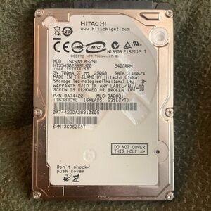 New Hitachi hard drive. 250 gb.  5400 rpm. Model:HTS723225L9SA60